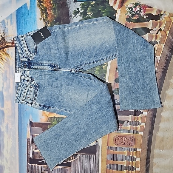 Dkny Denim - DKNY Raw Hem Crop‎ Flare Jeans Size 25 NWT